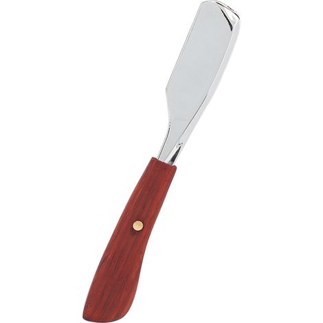 Rasoir droit manche ergonomique alliage chromé durable antirouille coiffeur maison hôtel voyage rouge bois argent (1/5)