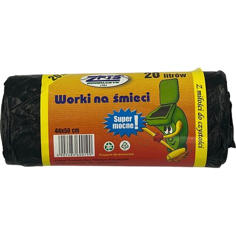Bolsas de basura ZPTS Kowalczyk negras de 20 litros, 20 unidades (1/4)