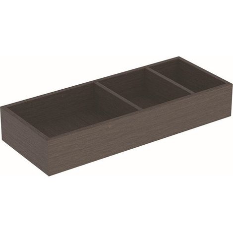 Casier de rangement agencement en H Geberit VariForm, pour tiroir supérieur: B:18cm, H:5.7cm, T:37.3cm, Gris foncé / Revêtu de mélamine