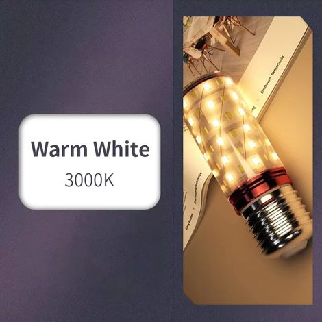 Lampes de croissance pour plantes (Blanc chaud, 9 W, E27) Lot de 4 ampoules LED type « maïs » pour lustre ou bougie, idéales pour la décoration intérieure. (1/5)