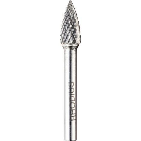Fraises carbure Rhodius PRO, norme de fraisage carbure G (SPG), ogive, 9,6 x 19,0 x 6,0 x 64 mm (1/2)
