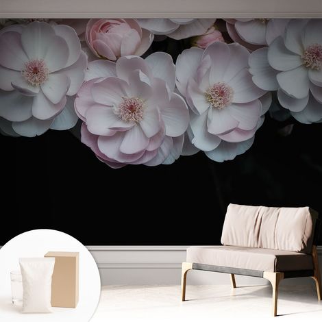 Tapete Vliestapete mit Kleber Wandtapete modern - Tapete mit Motiv - Tapete Schlafzimmer Zarter Blumenstrauß 312x219 cm (1/5)