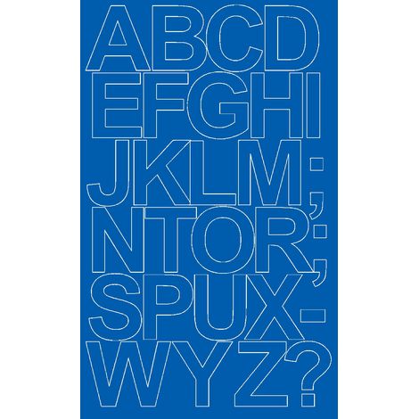 Lettere adesive autoadesive 12 cm, blu opaco
