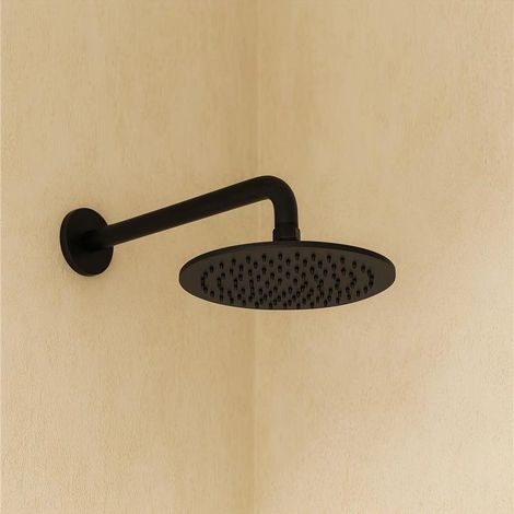 Exagonshop Soffione doccia 25 cm Smart tondo con braccio 35 cm