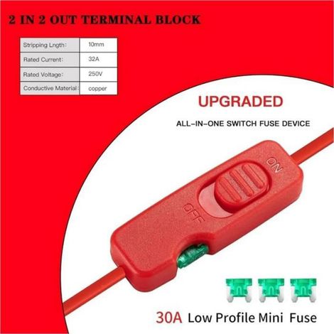 Adaptateur de Batterie pour 12 V avec Fusibles et Bornes de Fil Adaptateur de Batterie Kit de Convertisseur de Batterie pour Outil (1/5)