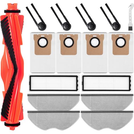 Kit accessori per XIAOMI H40 Robot Aspiratore: 1 spazzola principale, 4 spazzole laterali, 2 filtri, 4 panni, 4 sacchetti per polvere, 1 spazzola pulizia. (1/5)