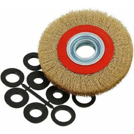 Trade Shop - Hilos De Acero De Acero Del Disco De 150 Mm De Diámetro De Cepillo Para El Molinillo De Banco - (1/3)