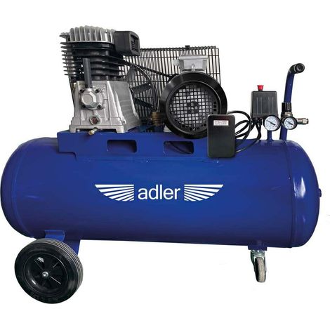 Adler Compresor 100L AD400-100-3T 400V, herramienta profesional para aire comprimido y mantenimiento industrial, diseño robusto, presión optimizada, motor trifásico de alto rendimiento, color metálico