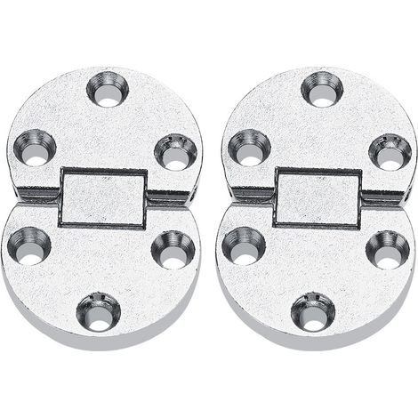 Charnière Pliante de Table en Alliage de Zinc, 2 Pièces, Charnière de Rabat de Porte pour Accessoires d'Armoire, Finition Argent, 2,1 x 1,4 x 0,3 Pouces (1/5)