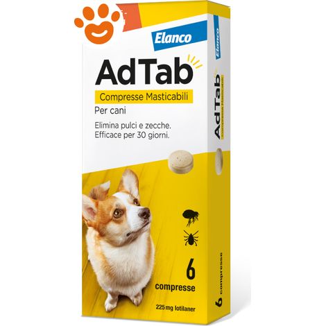 Elanco Dog AdTab Compresse Masticabili (5,5-11Kg) - Confezione 6 Compresse - Antiparassitari CANE