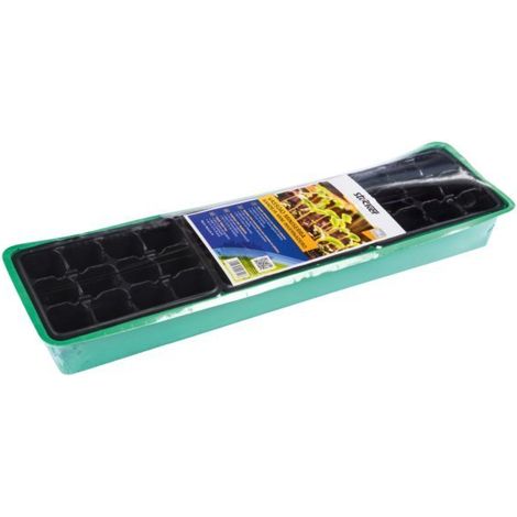 Stocker Vassoio miniserra con vasetti in plastica 55,5 x 14,5 x h11 cm (1/2)