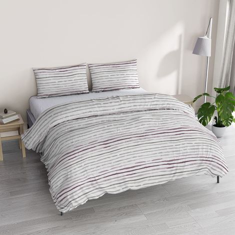 Parure Housse de Couette fabriquée en Italie pour lit Double Sofia Rose (1/5)