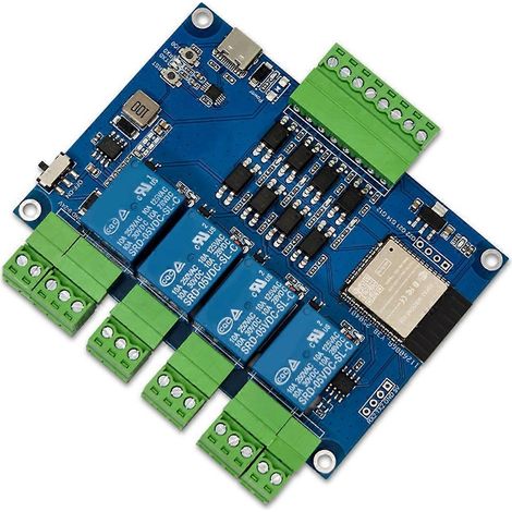 ESP32 RS485 Modbus 4-Kanal 7-24V Typ-C integriertes Relaismodul CH340