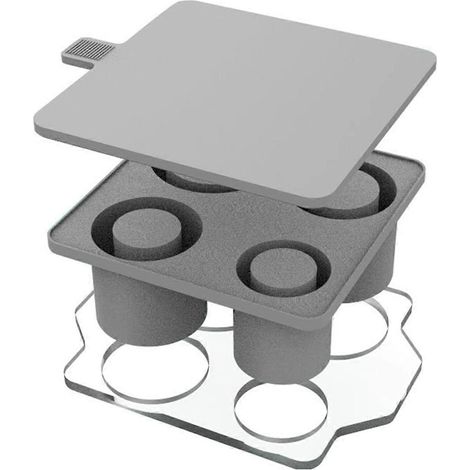 Bac à glaçons pour , Bacs à glaçons avec couvercles gris-- (1/5)