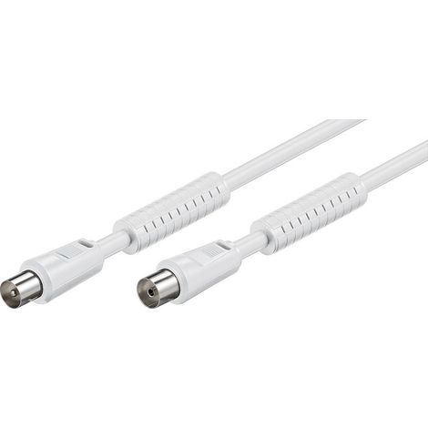 Cavo antenna TV maschio-femmina distanza 1,5m con filtri colorati in ferrite BLANCO Coassiale (1/2)