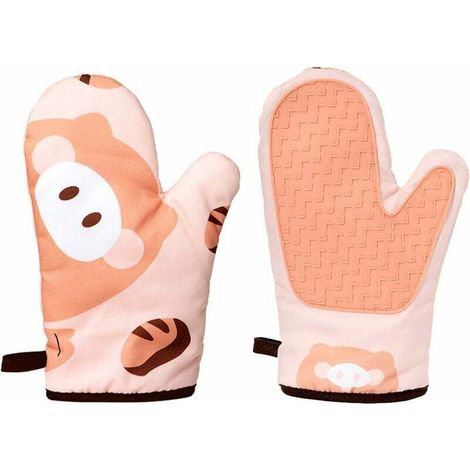 1 Pair Oven Gloves, Heat Resistant Silicone Kitchen Gloves, BBQ Gloves for Baking and Grilling (1/5)