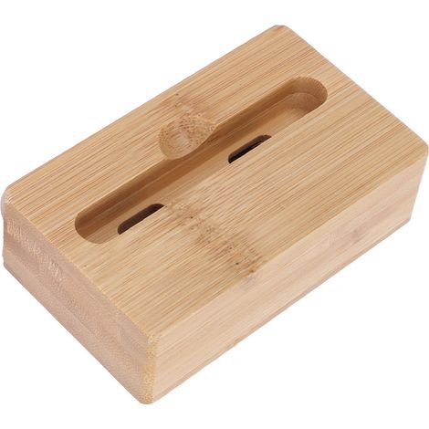 Support Téléphone en Bois Rack de Rangement en Bambou pour Salon Chambre (1/5)