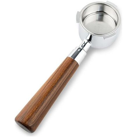 Capsule espresso rechargeable Porte-filtre sans fond 51 mm pour espresso avec poignée en bois (1/5)