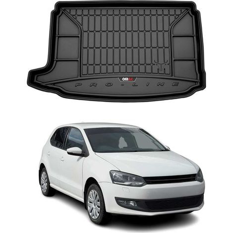 OMAC Gummi Kofferraumwanne für VW Polo 2009-2017 TPE Laderaumwanne Schwarz (1/5)