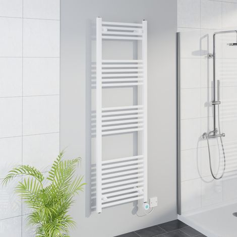 WiFi Thermostatic Straight Towel Rail Timer White 1600x500mm