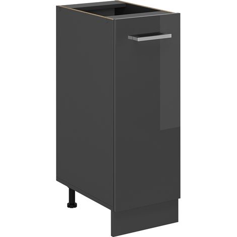 Armoire basse R-Line, Anthracite Haute brillance, 30cm sans PT, Vicco