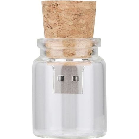 Clé USB 2.0 en bois avec bouteille flottante (64 Go) (1/5)