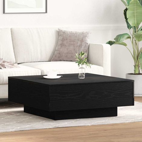 Couchtisch Schwarz Eichen-Optik 80 x 80 x 31 cm