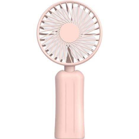 Mini ventilatore portatile rosa con batteria ricaricabile tramite USB, 3 velocità, pieghevole, ideale per casa, ufficio e viaggi. (1/5)