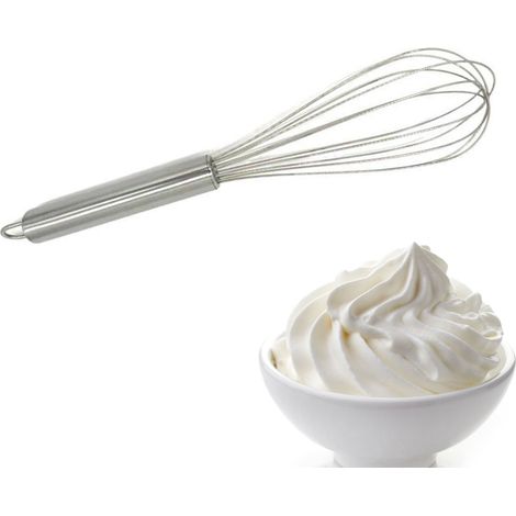 Fouet de cuisine petit format en acier inoxydable, outil manuel pour mélanger, battre et remuer (1/5)