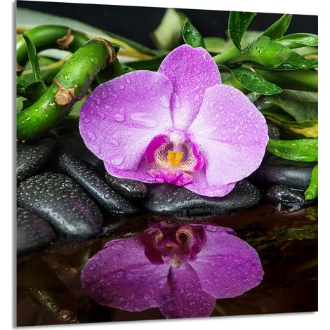 PANNEAU DE VERRE POUR CUISINE 60x65 Orchidée (1/5)