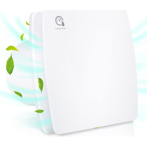 Randaco Ventilatore da bagno con sensore di umidità Silenziatore per ventilatore da 150 mm Ventilatore per bagno