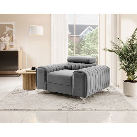 Sessel Designersessel ELENI Stoff Monolith Grau (1/5)