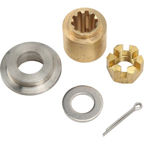 Montagesatz für Propeller von 2-Takt-Außenbordmotoren (20-30 PS), inklusive Unterlegscheibe, Buchse, Mutter und Stift. (1/5)