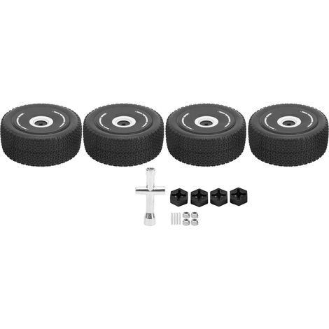 4 pneus en caoutchouc RC avant/arrière pour WLTOYS 124018 1/12 voiture RC accessoire (1/5)