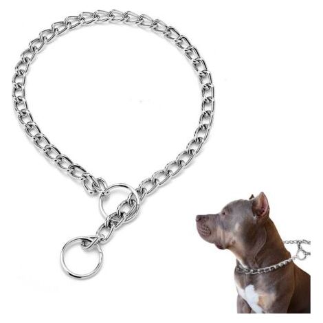 QORVA-Collier étrangleur en acier pour chien, 2 pièces, solide et réglable, collier d'entraînement pour animaux de compagnie(1.6mm30cm) (1/5)