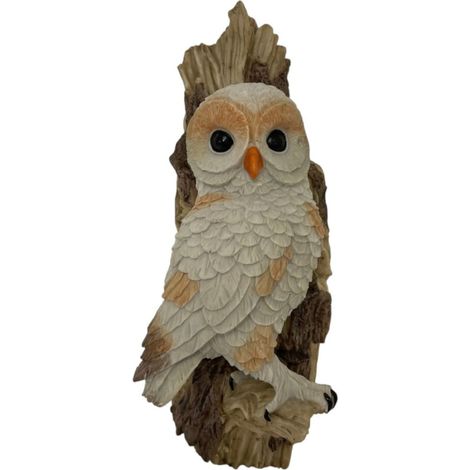 Dekofigur Eule am Stamm 31 x 12 x 12,5 cm Dekofigur