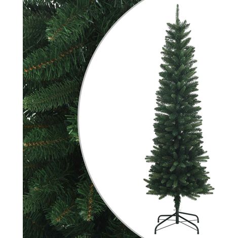 Artificial Slim Christmas Tree 150 cm PE y PVC Verde vidaXL (1/5)