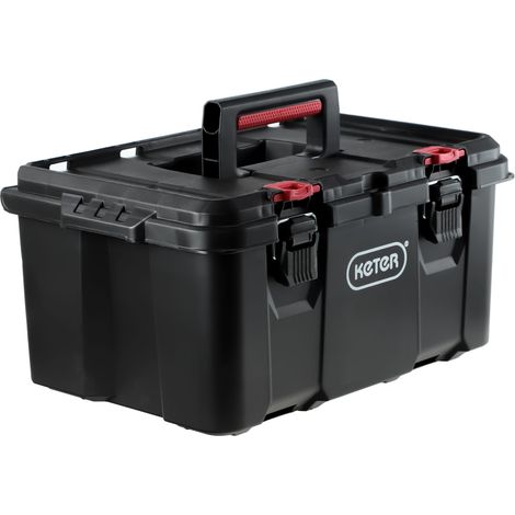 Keter – Organisateur de valise caisse à outils – Compartiments multiples – Poignée ergonomique – Matériau durable résistant aux chocs