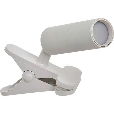 Lampe LED Pince "Sans fil" 20cm Blanc (1/4)
