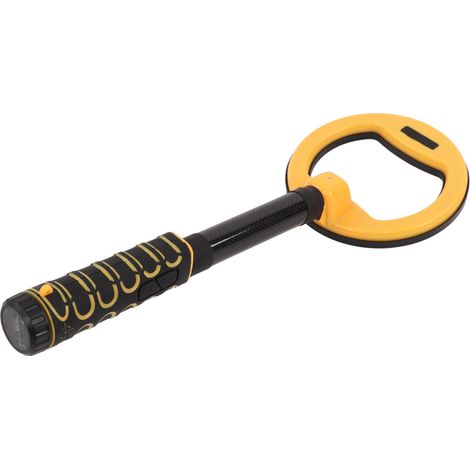 LED-Metalldetektor mit rundem Kopf und kurzem Stab, tragbarer Metalldetektor, IP68 wasserdicht für Outdoor-Aktivitäten, Gelb (1/5)
