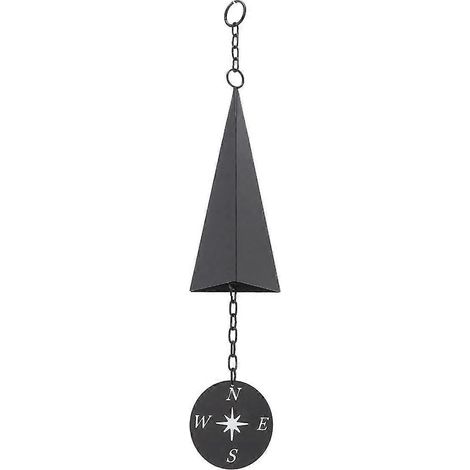 Carillon éolien triangulaire en fer au design rétro avec boussole, décoration pour carillon éolien (1/5)