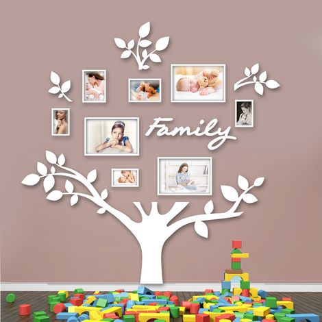 Quadro foto di Famiglia ALBERO della vita bianco (1/3)