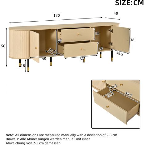Kleiderschrank aus MDF in Natural 180 x 40 x 58 cm HOMAIRE (1/5)