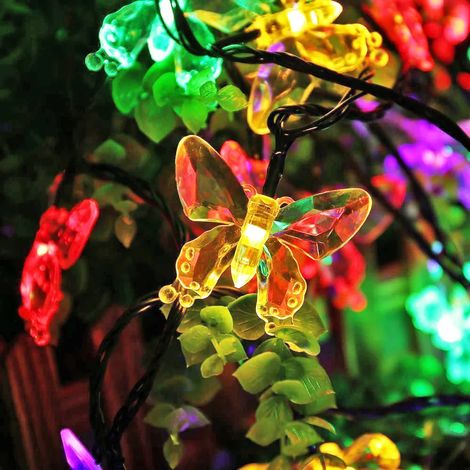 Luci solari da giardino a LED da 5 metri, luci a stringa per interni ed esterni, luci solari da giardino, decorazioni solari a LED per feste in giardino.