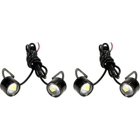 Adatto per fari a LED bianchi a 4 pezzi per moto, proiettori di luci diurne
