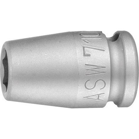 Manguito de choque 3/8'', sin Imán permanente potente, lado e/planos : 13 mm, Largo 30 mm, Ø exterior de la toma de fuerza 20,0 mm