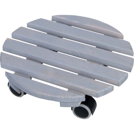 Roule pot intérieur rond - Gris - D 28,8 x H 8,3 cm - Livraison gratuite (1/4)