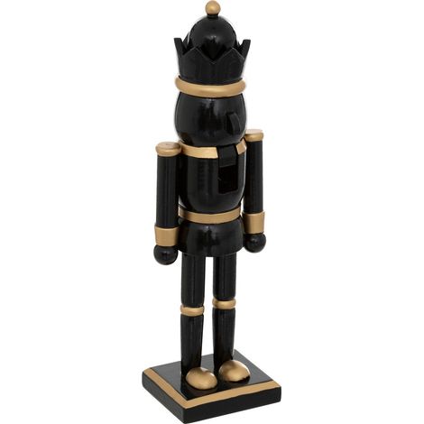 Déco de Noël Figurine Casse-Noisette Noir et Doré H 25.5 cm - Feeric Christmas (1/2)