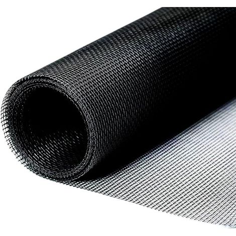 Moustiquaire Fenêtre 250cm x120cm,Moustiquaire,Rouleau Moustiquaire,Découpable Aux Dimensions Souhaitées Anti-Insectes Pour Porte Fenêtre Baie-Noir (1/5)