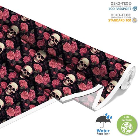 TISSUS DÉCORATIFS D'EXTÉRIEUR OXFORD - Motif Crâne I DX4154 (1/5)